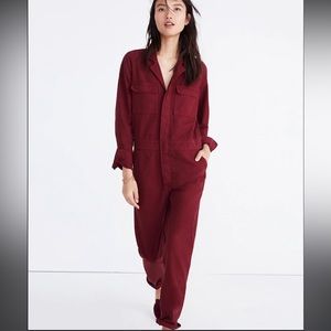 Madewell burgundy boiler suit